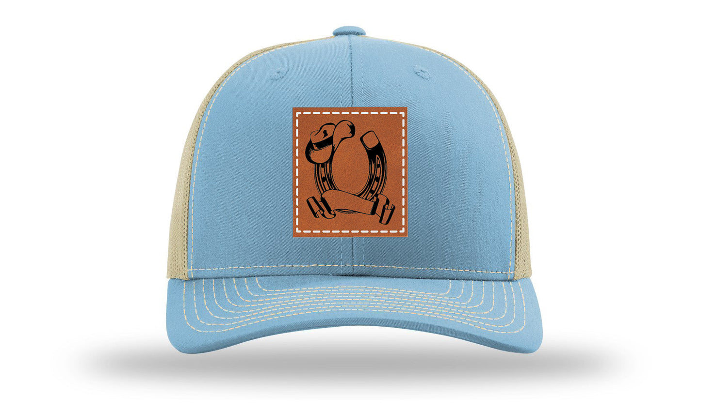 Horseshoe Name Leather Patch Richardson 112 Hat
