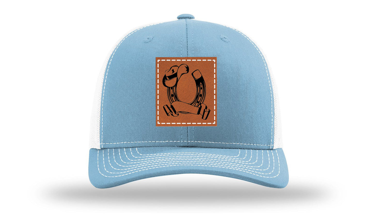 Horseshoe Name Leather Patch Richardson 112 Hat