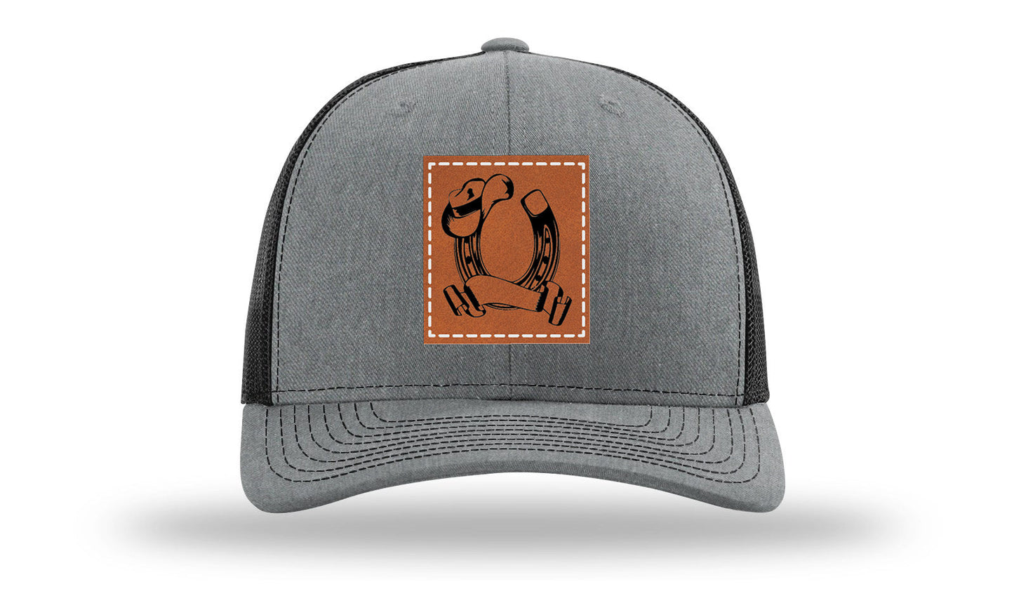 Horseshoe Name Leather Patch Richardson 112 Hat