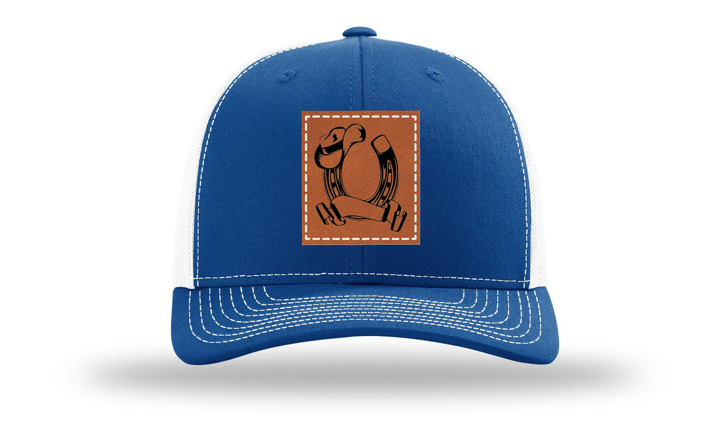 Horseshoe Name Leather Patch Richardson 112 Hat