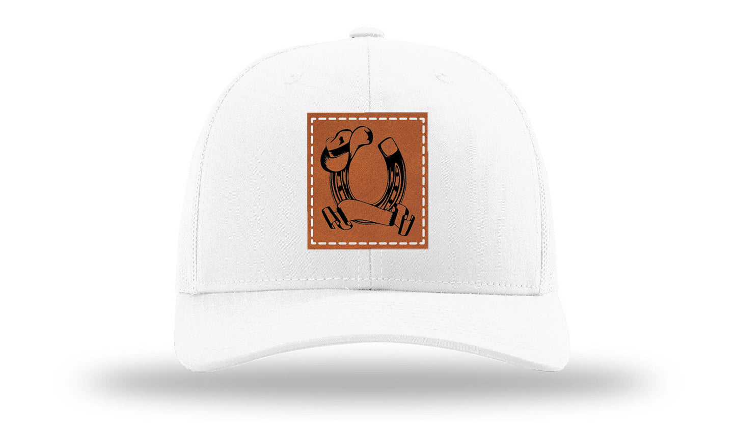 Horseshoe Name Leather Patch Richardson 112 Hat