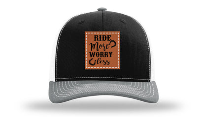Ride More Worry Less Leather Patch Richardson 112 Hat