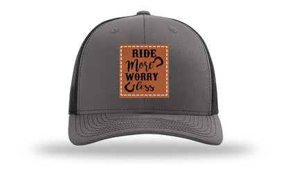 Ride More Worry Less Leather Patch Richardson 112 Hat
