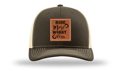 Ride More Worry Less Leather Patch Richardson 112 Hat