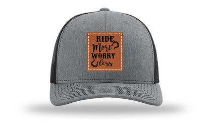 Ride More Worry Less Leather Patch Richardson 112 Hat