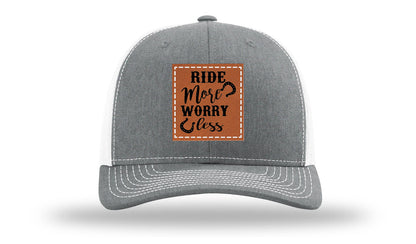 Ride More Worry Less Leather Patch Richardson 112 Hat