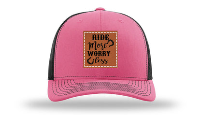 Ride More Worry Less Leather Patch Richardson 112 Hat