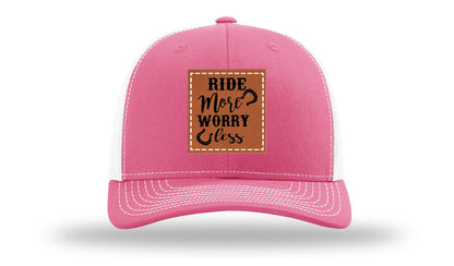 Ride More Worry Less Leather Patch Richardson 112 Hat