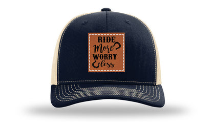 Ride More Worry Less Leather Patch Richardson 112 Hat