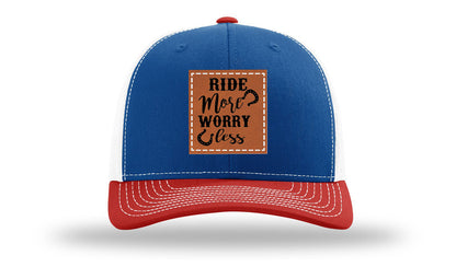 Ride More Worry Less Leather Patch Richardson 112 Hat