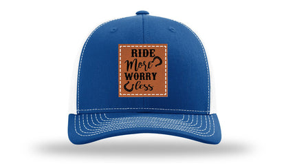 Ride More Worry Less Leather Patch Richardson 112 Hat