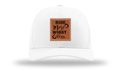 Ride More Worry Less Leather Patch Richardson 112 Hat