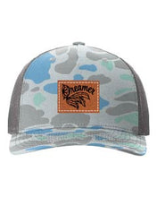 Load image into Gallery viewer, Dreamer Leather Patch Richardson 112 Duck Camo Hat
