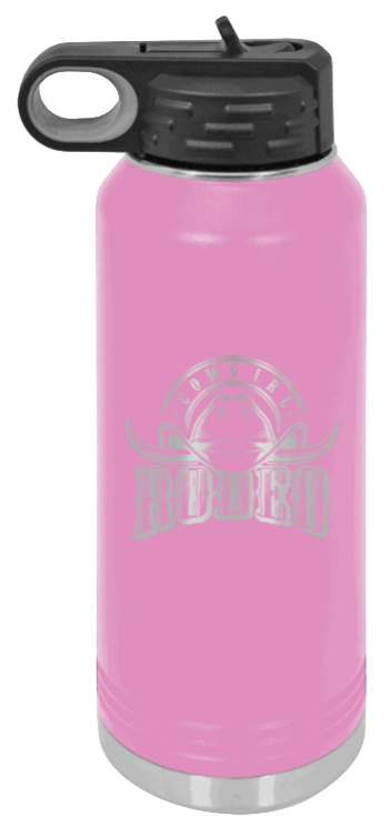 Rodeo Cowgirl - 32oz Water Bottle Laser Engraved- Light Purple