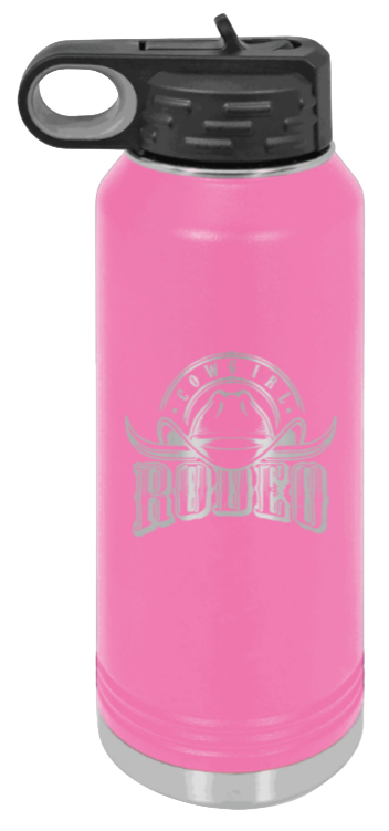 Rodeo Cowgirl - 32oz Water Bottle Laser Engraved- Pink