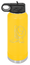 Load image into Gallery viewer, Cowboy Hat and Boots Laser Engraved Water Bottle (Etched)

