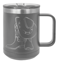 Load image into Gallery viewer, Cowboy Hat and Boots Laser Engraved Mug (Etched)

