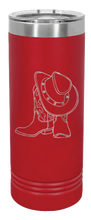 Load image into Gallery viewer, Cowboy Hat and Boots Laser Engraved Skinny Tumbler (Etched)
