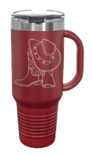 Load image into Gallery viewer, Cowboy Hat and Boots 40oz Handle Mug Laser Engraved
