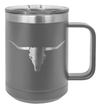 Load image into Gallery viewer, Cow Skull Laser Engraved Mug (Etched)
