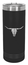 Load image into Gallery viewer, Cow Skull Laser Engraved Skinny Tumbler (Etched)
