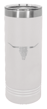 Load image into Gallery viewer, Cow Skull Laser Engraved Skinny Tumbler (Etched)
