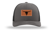 Load image into Gallery viewer, Cow Skull Leather Patch Richardson 112 Hat
