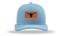 Load image into Gallery viewer, Cow Skull Leather Patch Richardson 112 Hat
