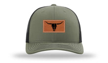 Load image into Gallery viewer, Cow Skull Leather Patch Richardson 112 Hat
