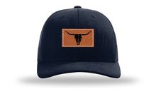 Load image into Gallery viewer, Cow Skull Leather Patch Richardson 112 Hat
