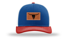 Load image into Gallery viewer, Cow Skull Leather Patch Richardson 112 Hat

