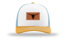 Load image into Gallery viewer, Cow Skull Leather Patch Richardson 112 Hat
