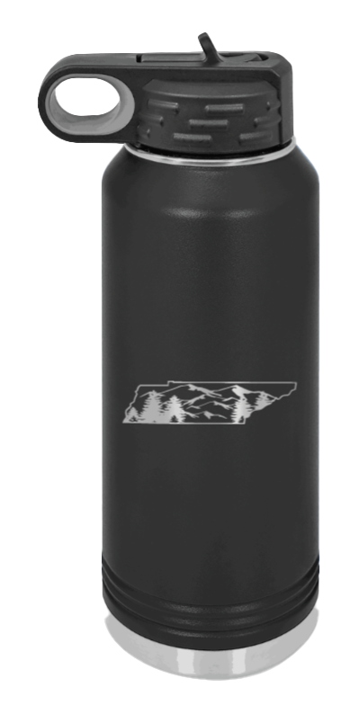 Tennessee Mountains Laser Engraved Water Bottle (Etched)