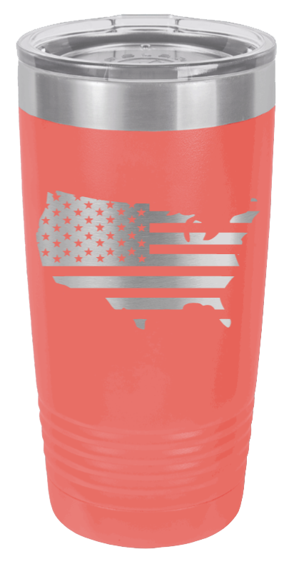 USA Flag Cutout - 20oz Tumbler
