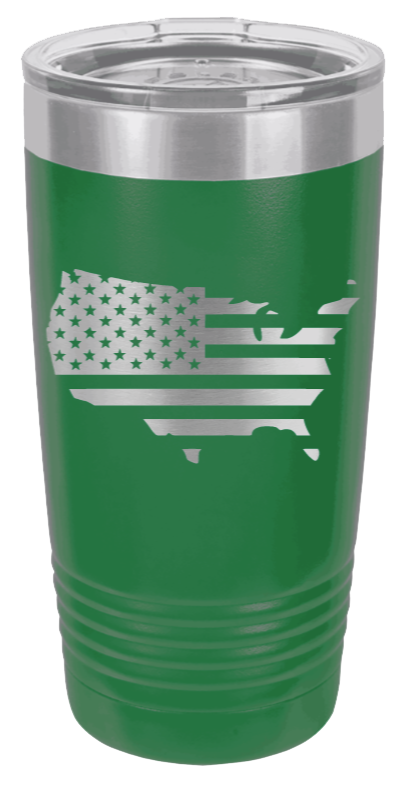 USA Flag Cutout - 20oz Tumbler