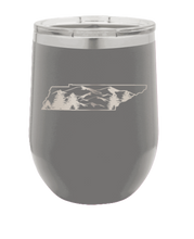 Load image into Gallery viewer, Tennessee Mountains Laser Engraved Wine Tumbler (Etched)

