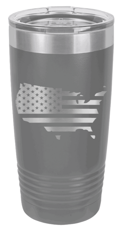 USA Flag Cutout - 20oz Tumbler