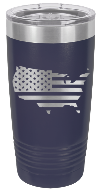 USA Flag Cutout - 20oz Tumbler