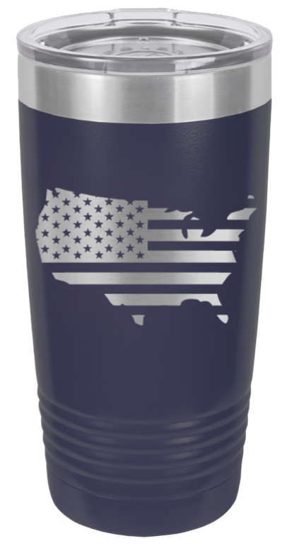 USA Flag Cutout - 20oz Tumbler