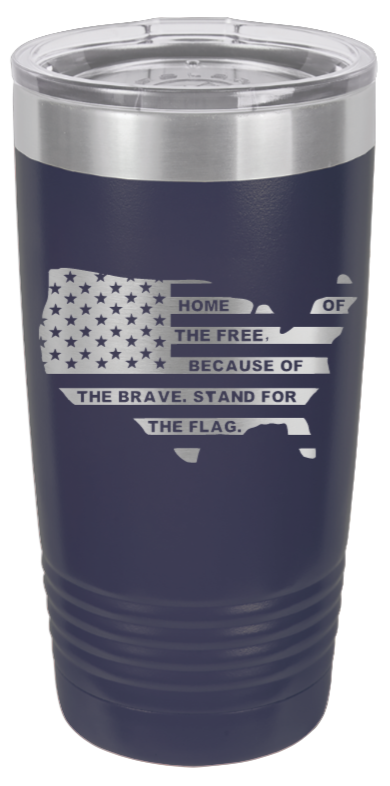 Home Of The Free Flag - 20oz Tumbler
