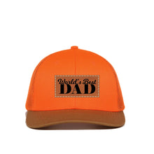 Load image into Gallery viewer, World&#39;s Best Dad Leather Patch Hat
