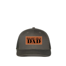Load image into Gallery viewer, World&#39;s Best Dad Leather Patch Hat
