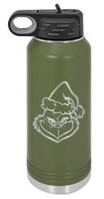 Load image into Gallery viewer, Grinch Laser Engraved Water Bottle (Etched)
