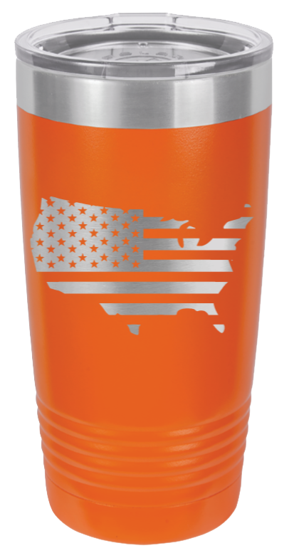 USA Flag Cutout - 20oz Tumbler