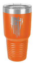 Load image into Gallery viewer, Cross Flag Vertical Laser Engraved Tumbler (Etched)
