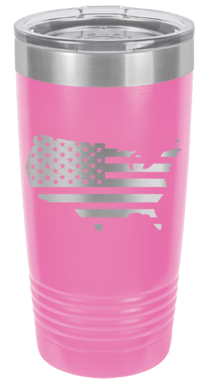 USA Flag Cutout - 20oz Tumbler