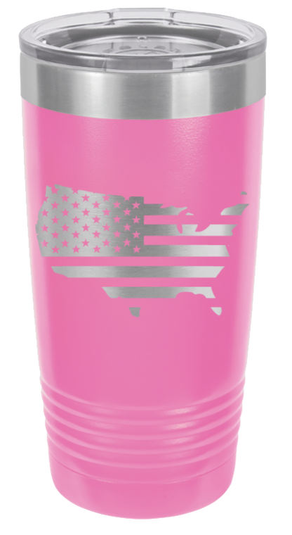 USA Flag Cutout - 20oz Tumbler