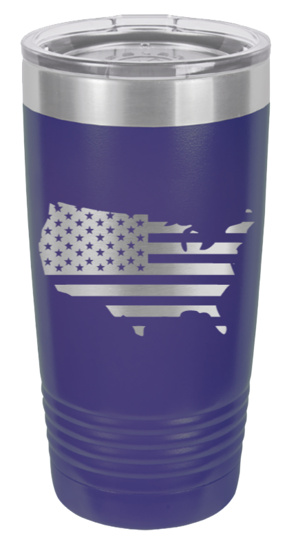 USA Flag Cutout - 20oz Tumbler