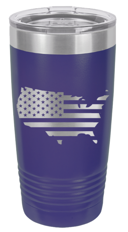 USA Flag Cutout - 20oz Tumbler