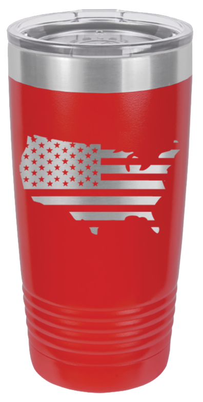 USA Flag Cutout - 20oz Tumbler